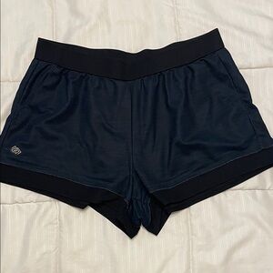 ZELOS Midnight Navy and Black Athletic Shorts